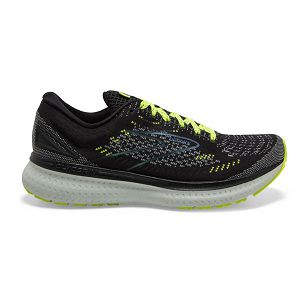 Brooks Glycerin 19 Womens Road Running Shoes Black/Yellow/Grey | USA-ZIF154620